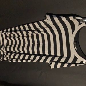 Gray and black striped top medium by Massimo